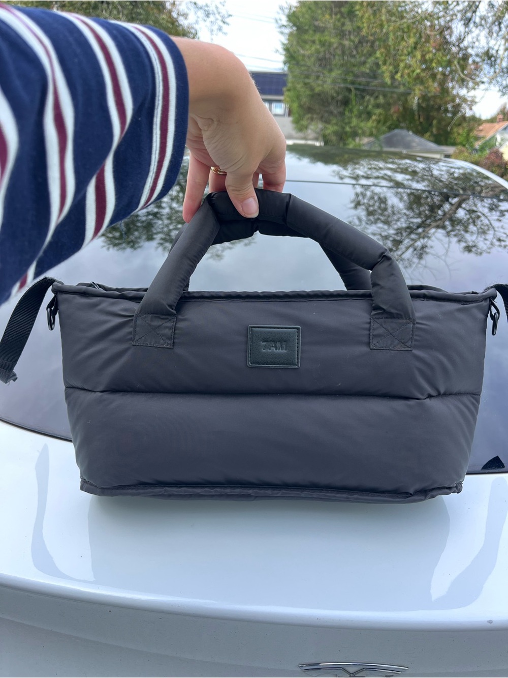 Padded Kids Tote Bag in Black by (blank)